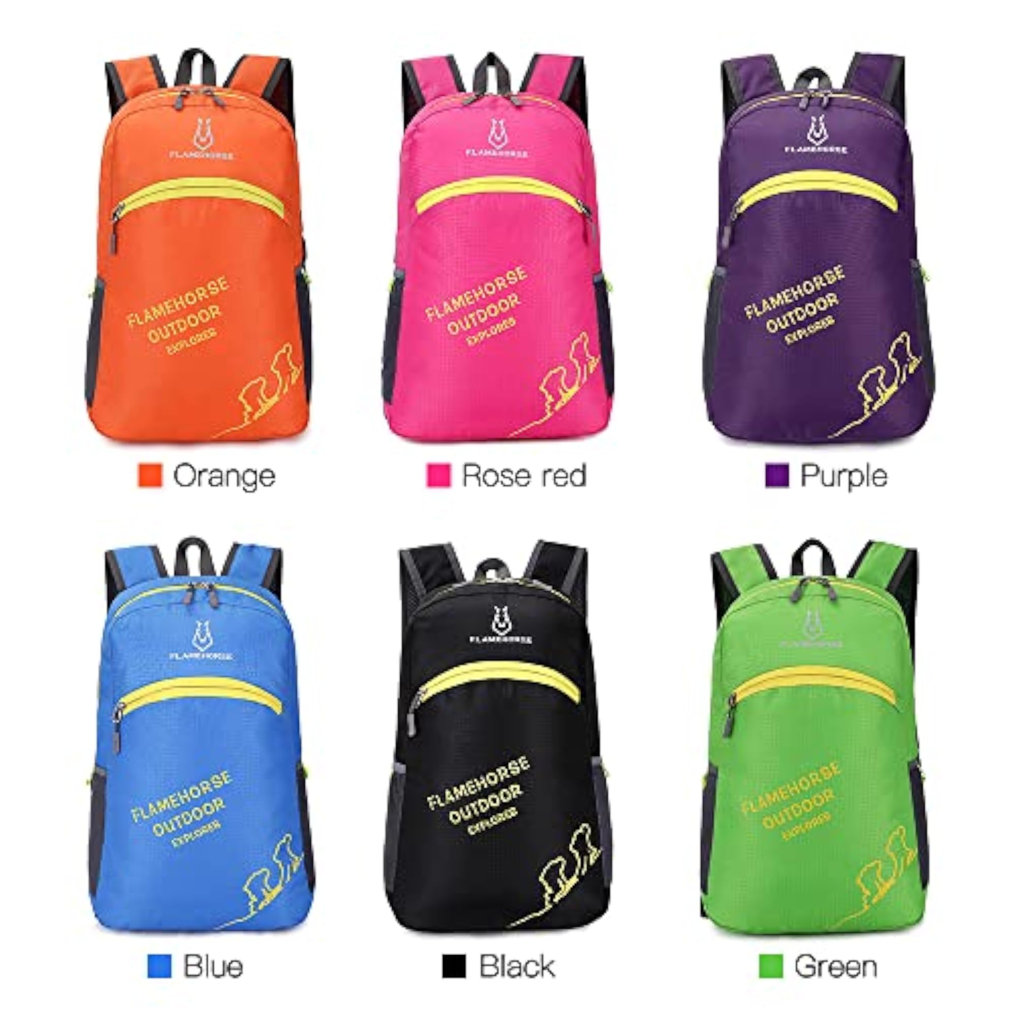 Lightweight Foldable Water-Resistant Hiking Bag, Travel